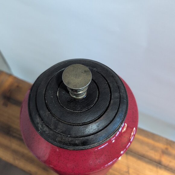 Pier One Ribbed Red W/ Black Speckles Canister W/ Lid Replacement For Set - Picture 7 of 14